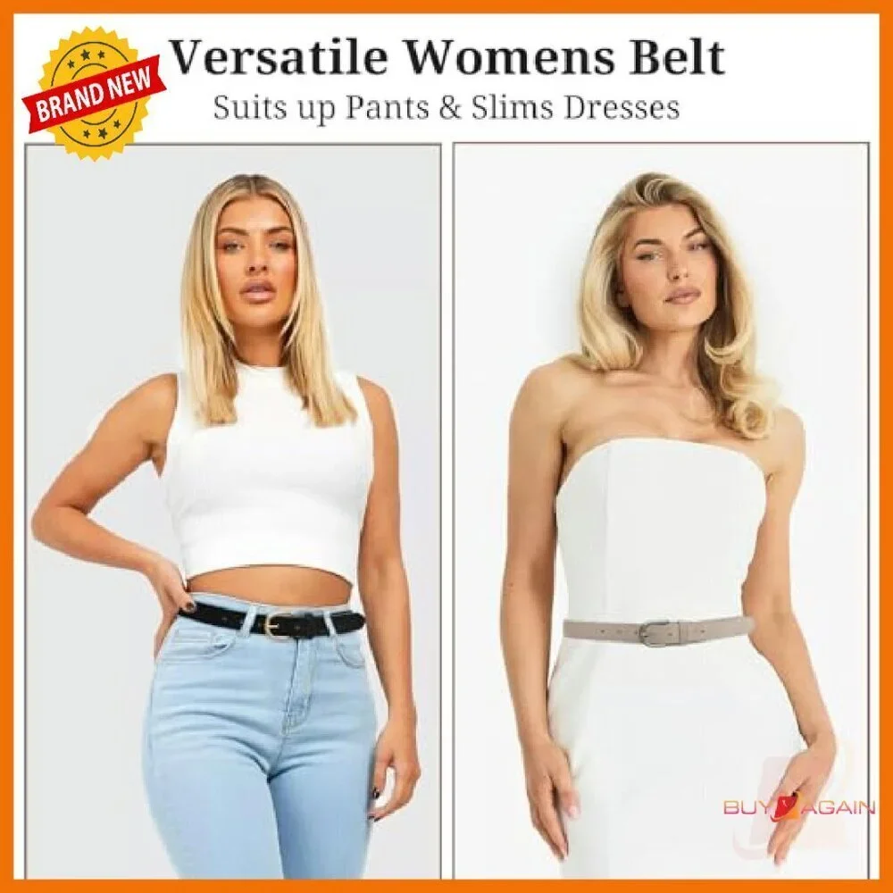 Genuine Suede Leather Belt Adjustable Women's Waist Belt 1.1 Inch Wide